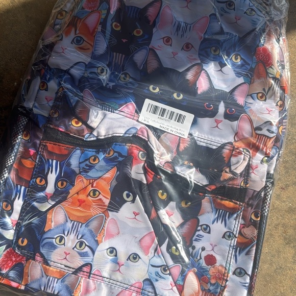 None Other - Colorful Cat Print Backpack